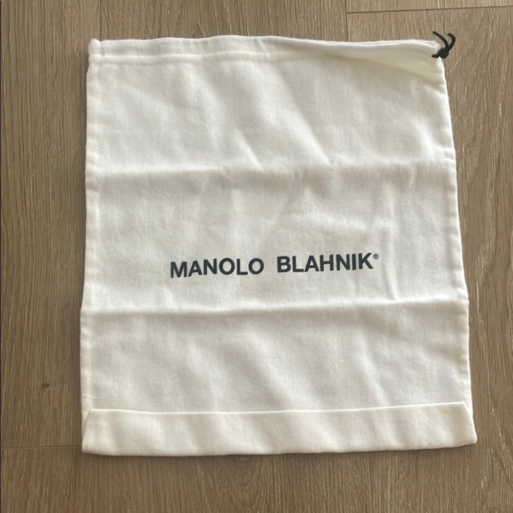 Manolo Blahnik White Shoe Bag